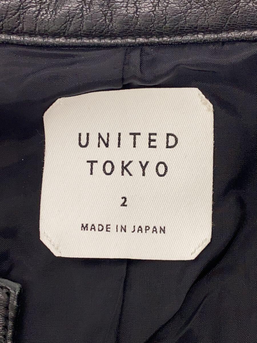 UNITED TOKYO◆レザージャケット・ブルゾン/2/羊革/BLK/406152001_画像3