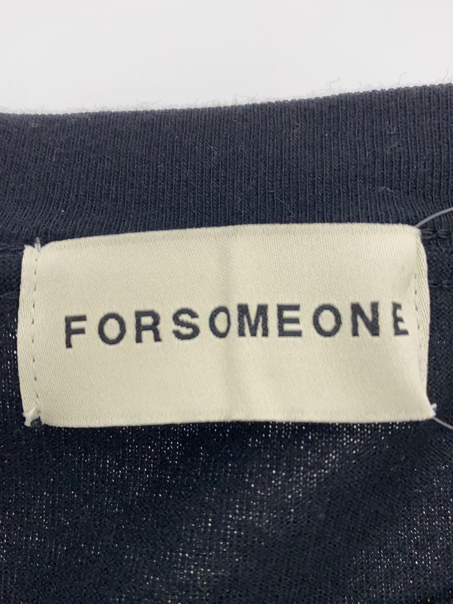 FORSOMEONE◆Tシャツ/50/コットン/BLK//_画像3