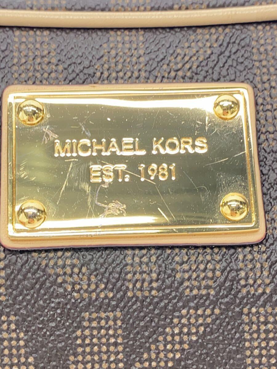 MICHAEL KORS◆ショルダーバッグ/PVC/BRW//_画像5