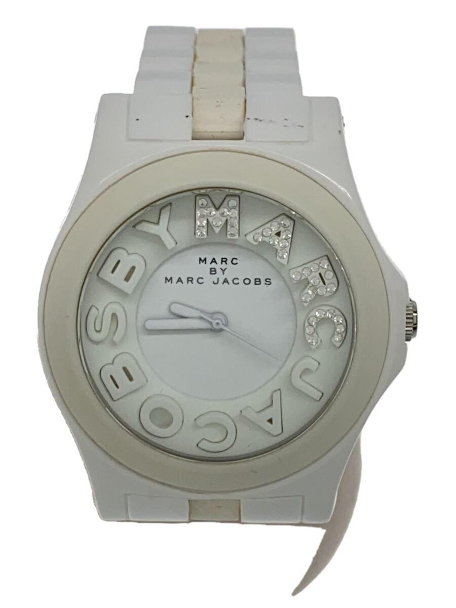 MARC BY MARC JACOBS◆クォーツ腕時計/アナログ/ステンレス/WHT/WHT/SS/MBM4523C//_画像1