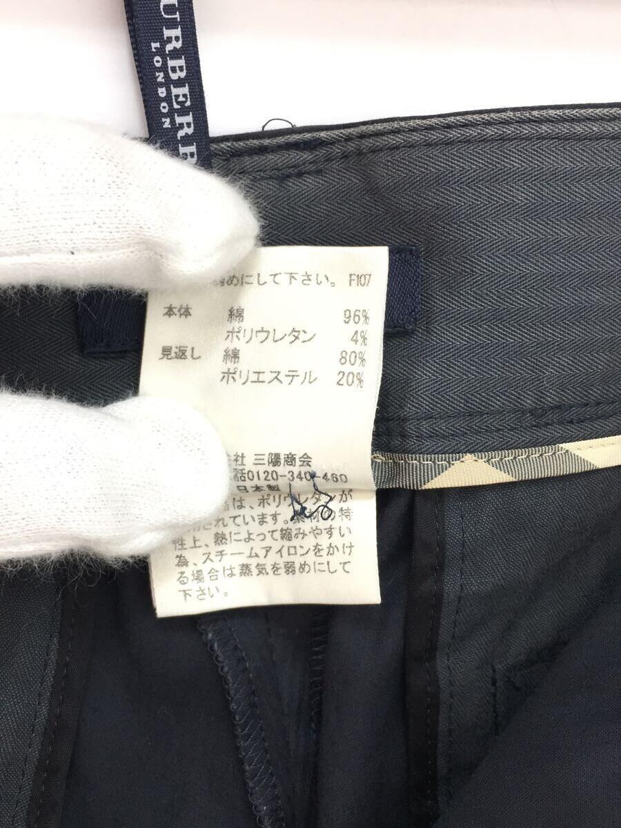 BURBERRY LONDON◆スラックスパンツ/40/コットン/NVY/無地/FQD65-361-28//_画像5