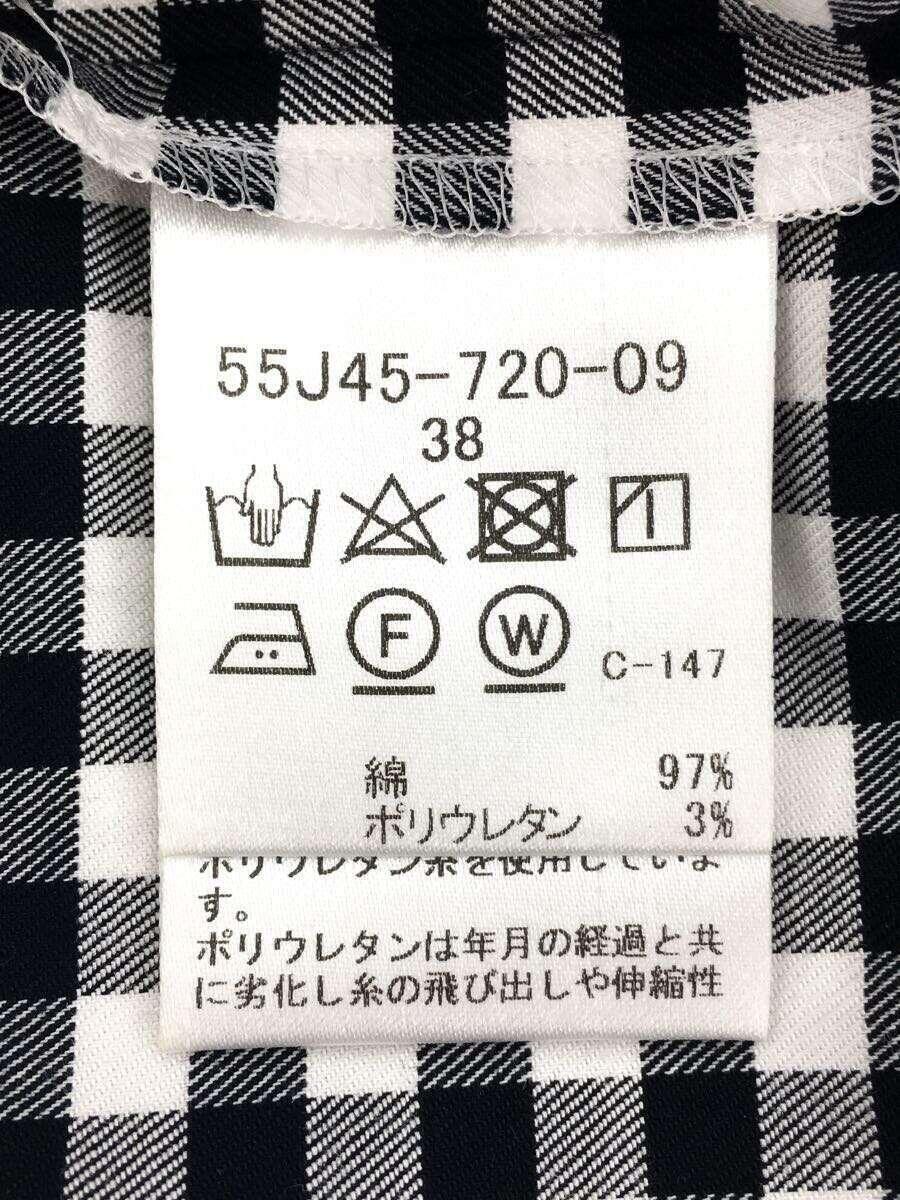 BLUE LABEL CRESTBRIDGE◆ノースリーブワンピース/38/コットン/BLK/チェック/55J45-720-09//_画像4