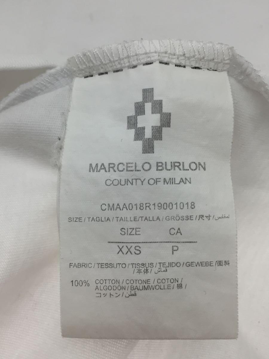 MARCELO BURLON COUNTY OF MILAN◆Tシャツ/XXS/コットン/WHT/無地/CMAA018R19001018//_画像4