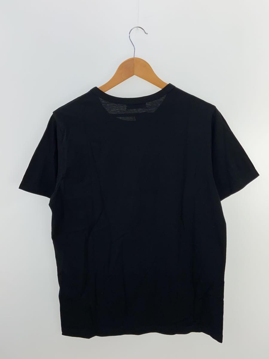 yohji yamamoto POUR HOMME◆Tシャツ/3/コットン/BLK/無地/HE-T14-992//_画像2