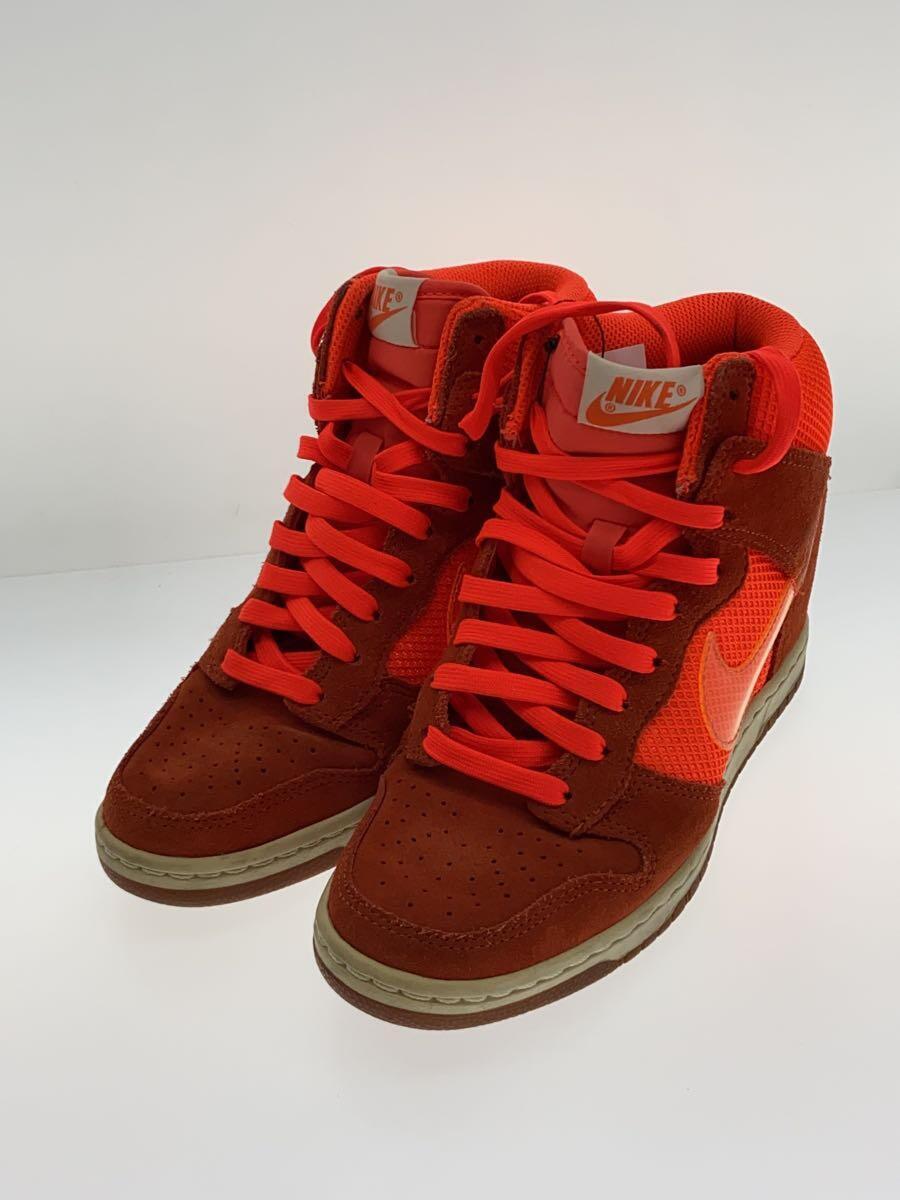 NIKE◆WMNS DUNK SKY HI MESH/ウィメンズダンクスカイハイメッシュ/オレンジ/579763-800/2//_画像2