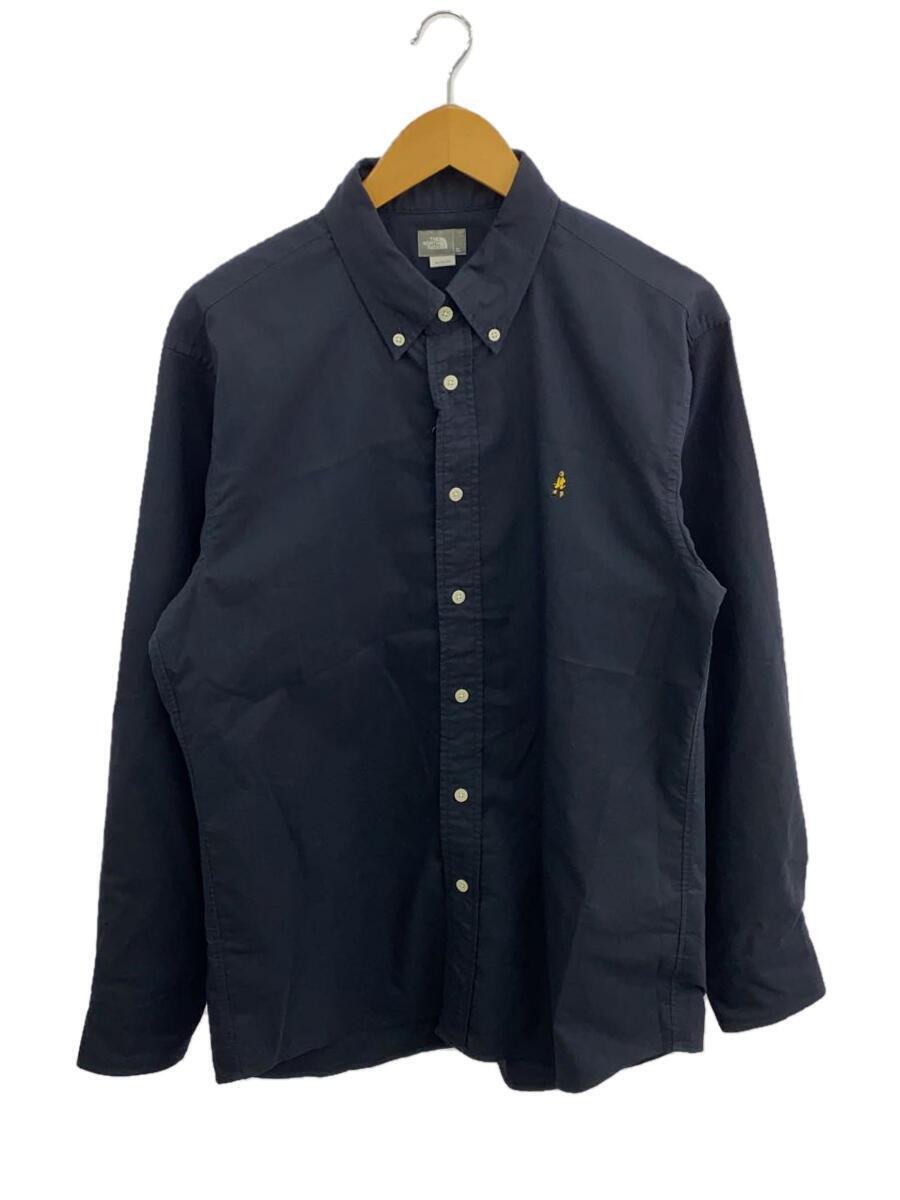 THE NORTH FACE◆L/S HIM RIDGE SHIRT_ロングスリーブヒムリッジシャツ/XL/ポリエステル/NVY//_画像1