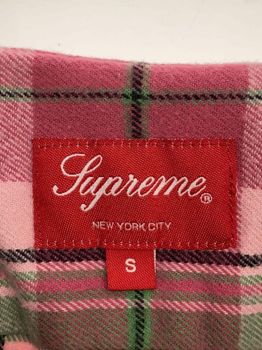 Supreme◆Pile Lined Plaid Flannel Shirt/長袖シャツ/S/コットン/PNK/チェック_画像3