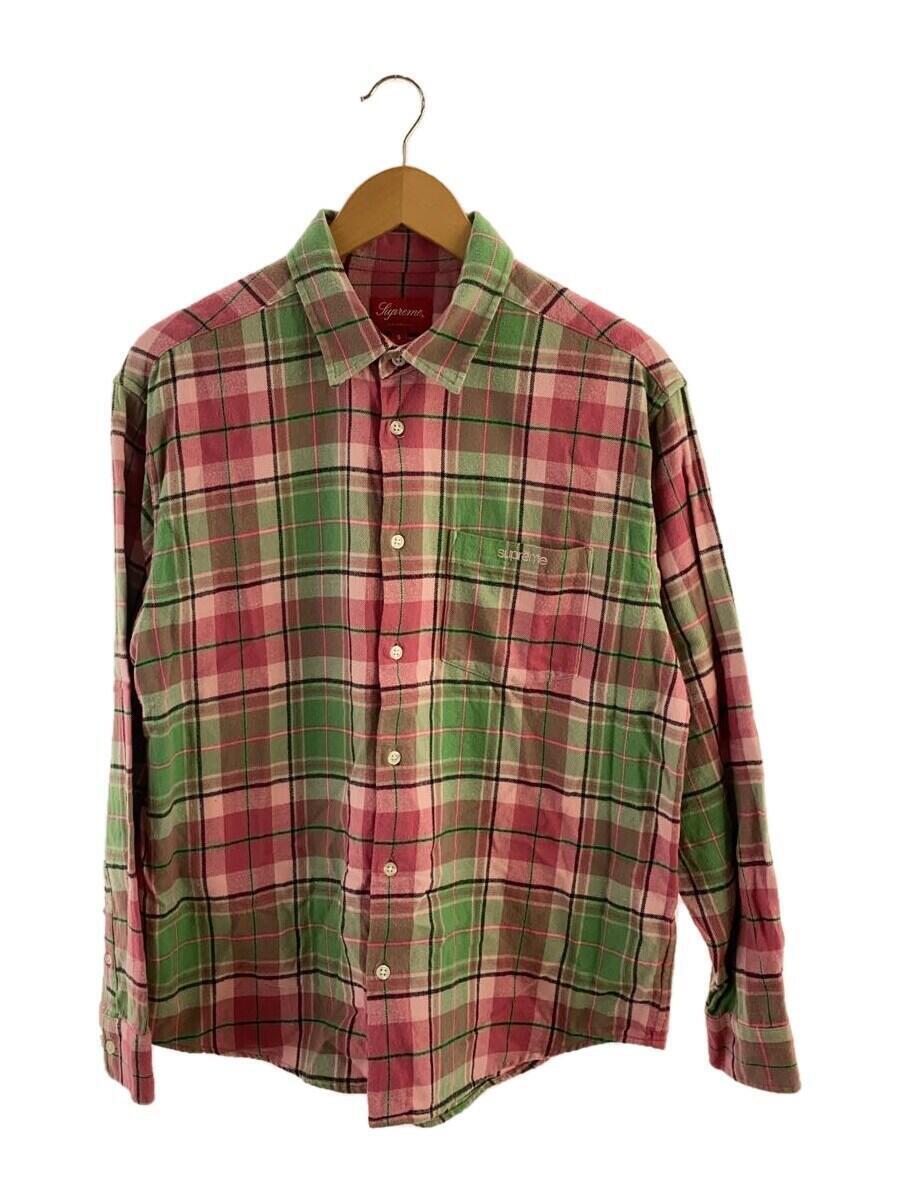 Supreme◆Pile Lined Plaid Flannel Shirt/長袖シャツ/S/コットン/PNK/チェック_画像1