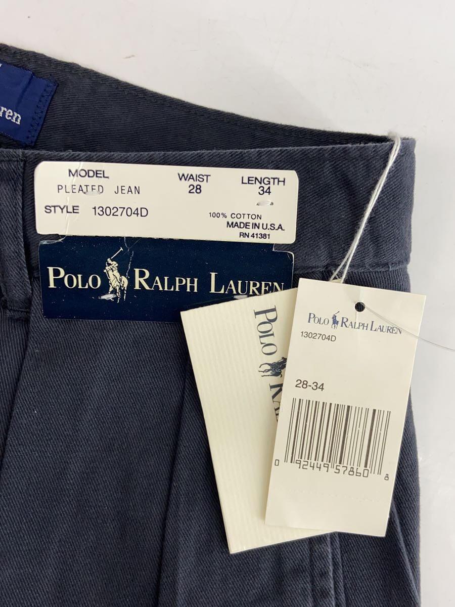 POLO RALPH LAUREN◆ボトム/28/コットン/NVY/無地/1302704D/90s/デッドストック/USA製_画像7