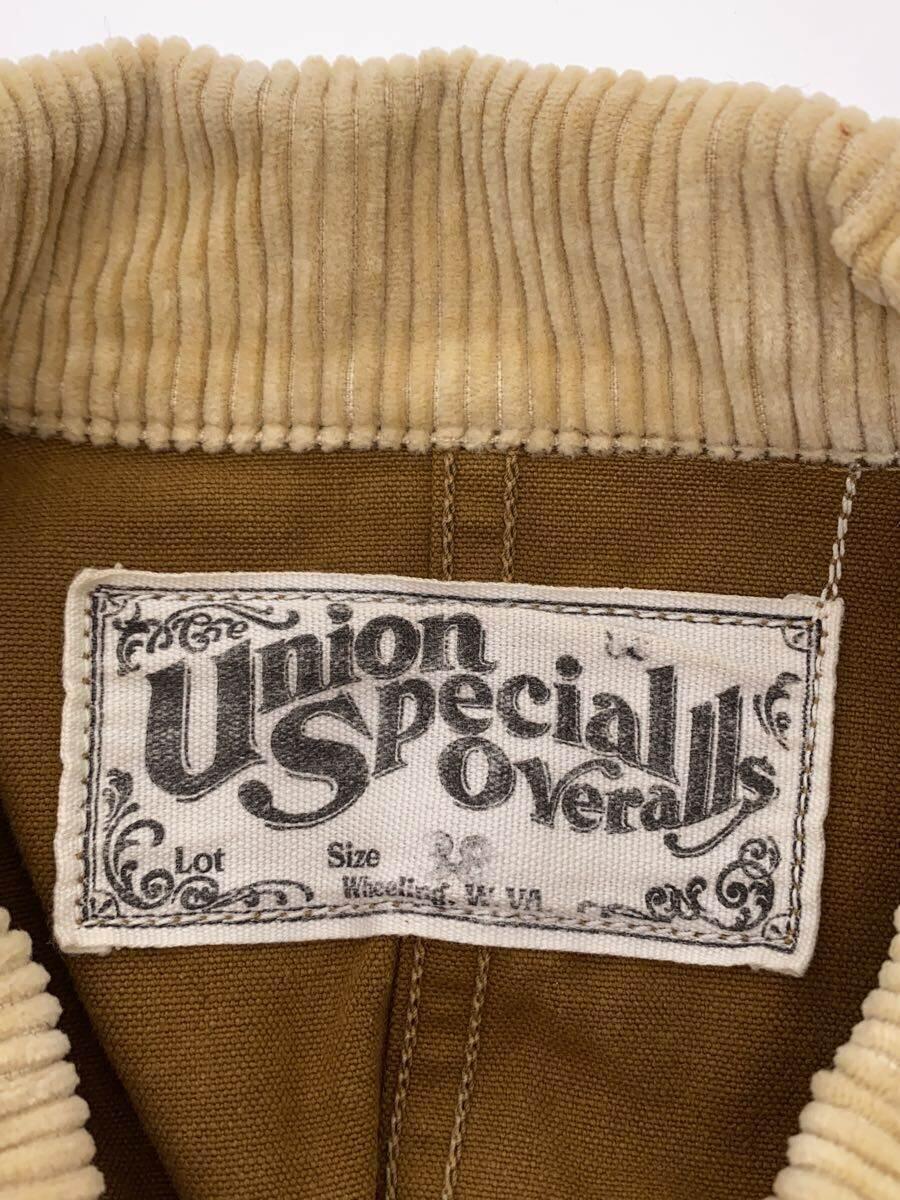 UNION SPECIAL OVERALLS◆ダック地/襟コーズ/カバーオール/38/コットン/CML/無地_画像3