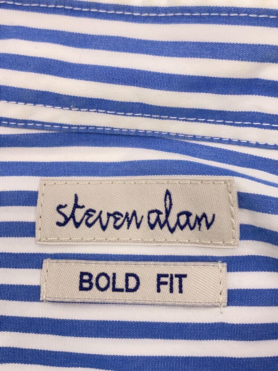 Steven Alan◆長袖シャツ/L/コットン/BLU/ストライプ_画像3