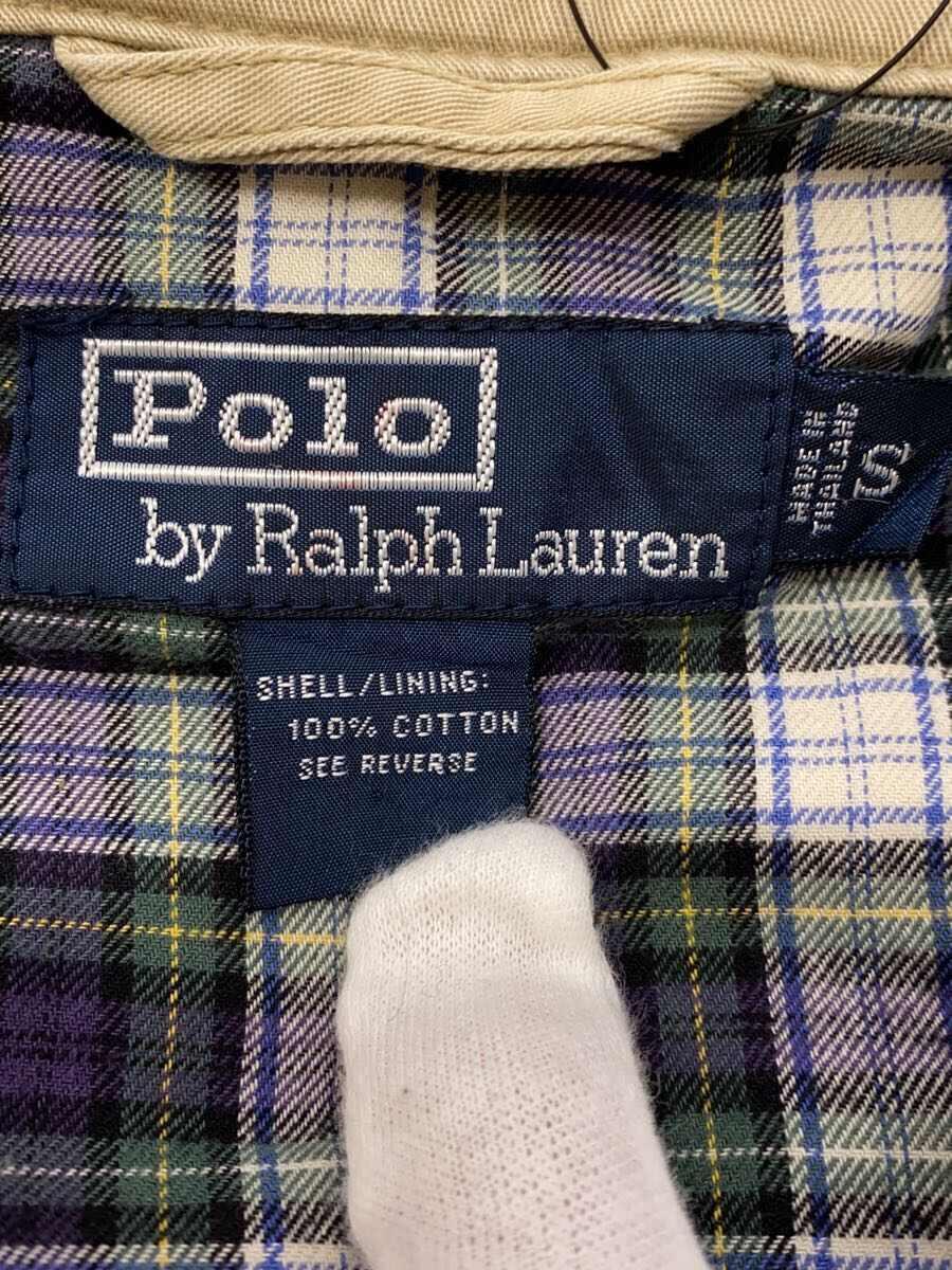 POLO RALPH LAUREN◆スイングトップ/ジャケット/S/コットン/BEG/無地_画像3