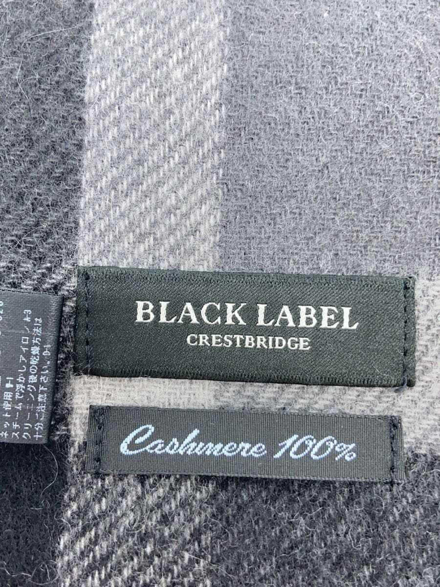 BLACK LABEL CRESTBRIDGE◆マフラー/カシミア/GRY/チェック/メンズ/51710-872-07_画像2