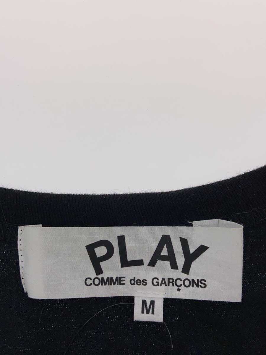 PLAY COMME des GARCONS◆長袖Tシャツ/M/コットン/BLK/AZ-T118_画像3