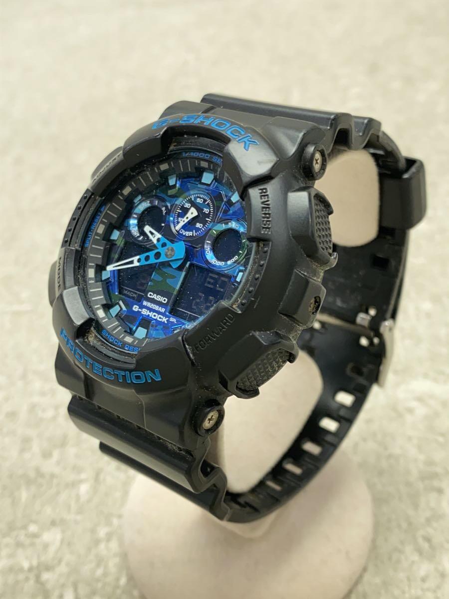 CASIO◆クォーツ腕時計・G-SHOCK/デジアナ/BLK_画像2