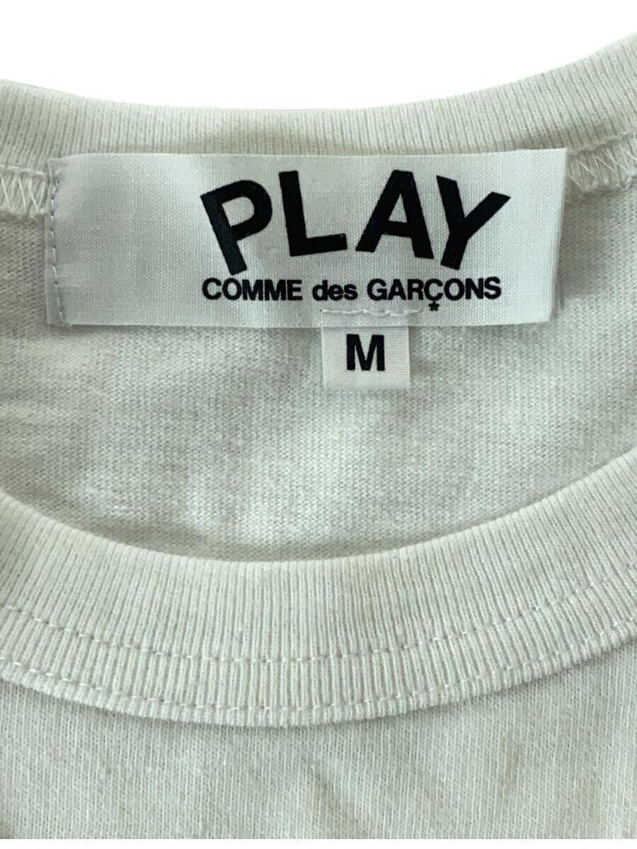 PLAY COMME des GARCONS◆Tシャツ/2014年/ダブルハート/ピンクハート/M/コットン/WHT/プリント/AZ-T105_画像3