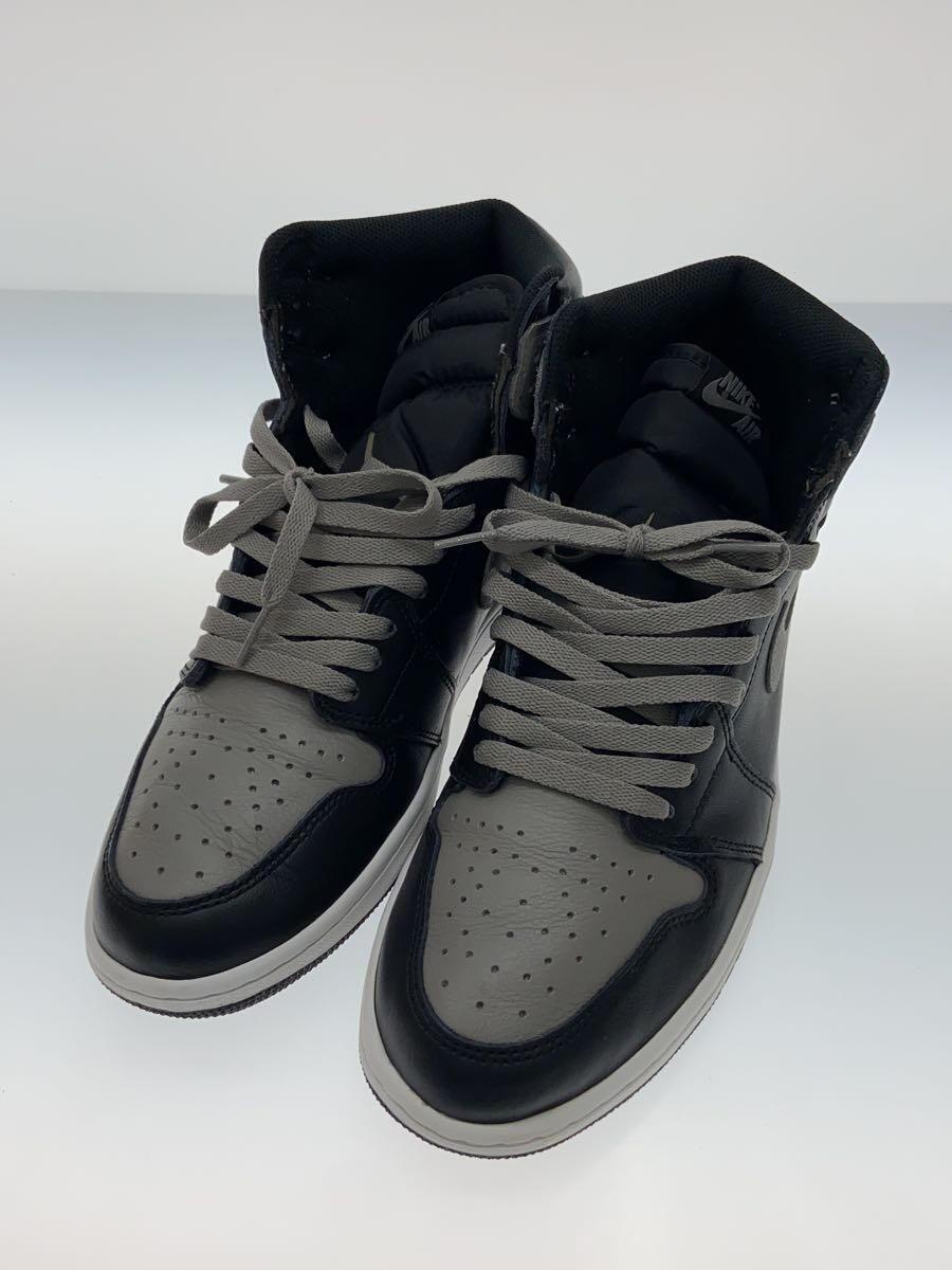 NIKE◆AIR JORDAN 1 RETRO HIGH OG/エアジョーダン1レトロハイ/ブラック/28cm/BLK_画像2