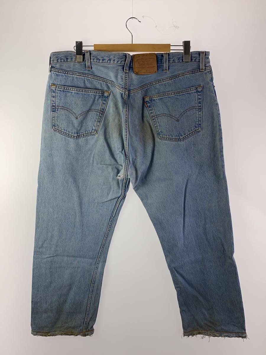 Levi’s◆usa製/501/ビッグサイズ/42*30/デニム/IDG/裾ダメージ_画像2