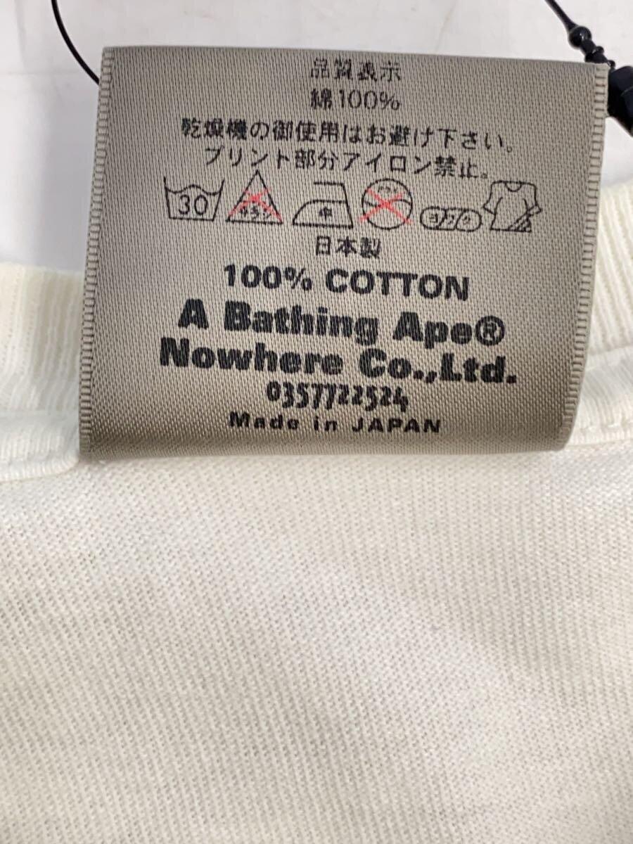 A BATHING APE◆Tシャツ/プリントTシャツ/XL/コットン/WHT_画像4