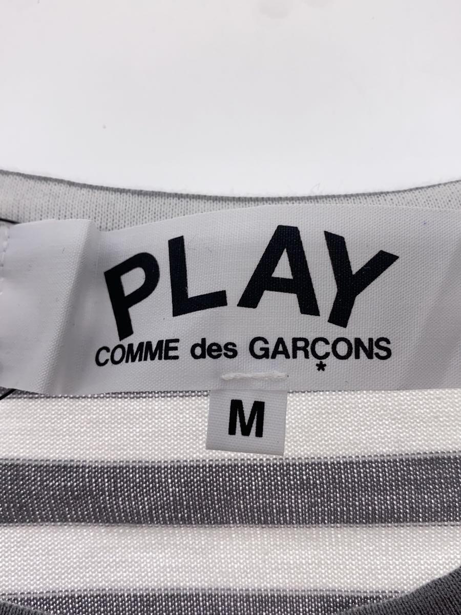 PLAY COMME des GARCONS◆長袖Tシャツ/M/コットン/GRY/AZ-T320_画像3