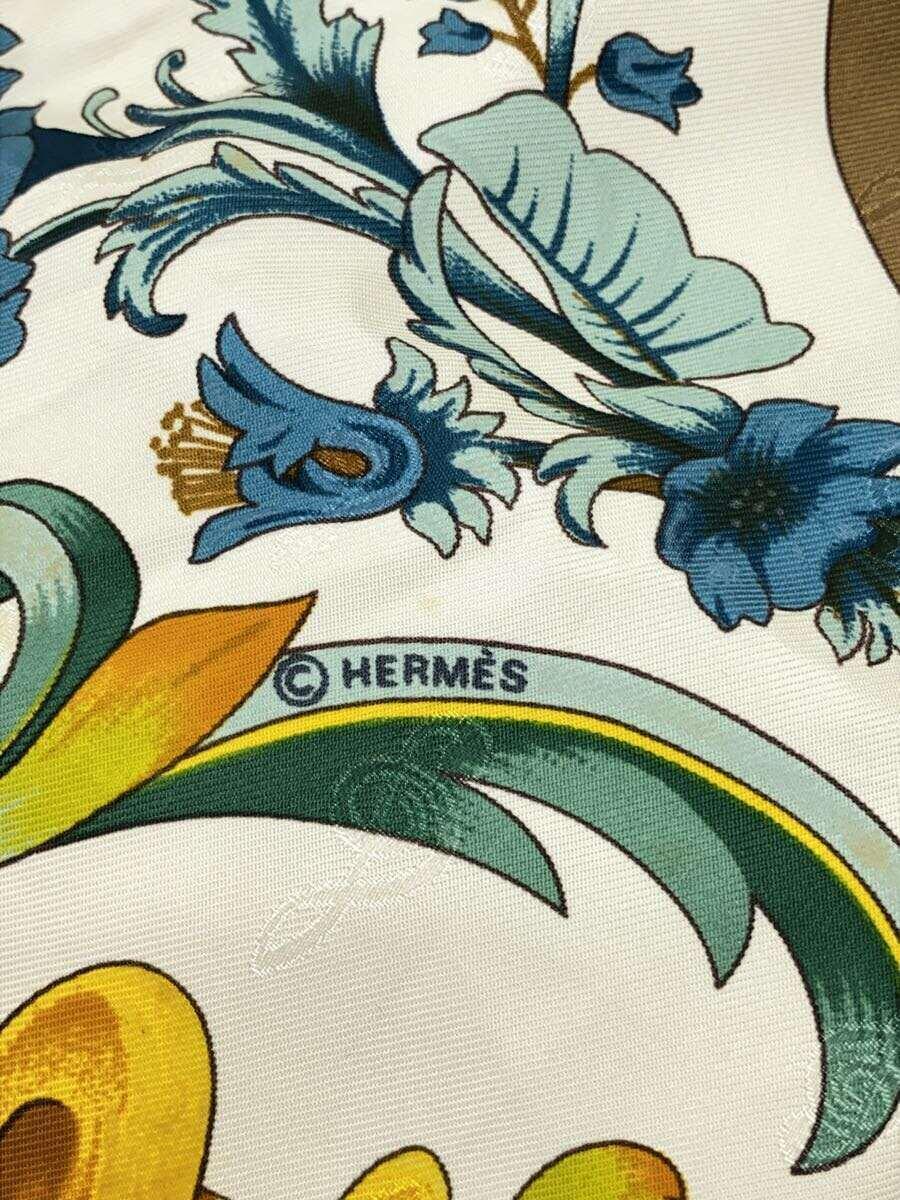 HERMES◇パイプオルガンと機械仕掛けの楽器/カレ90/シルク/CRM HERMES◇パイプオルガンと機械仕掛けの楽器/カレ90/シルク/CRM