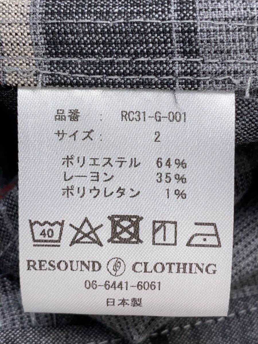 RESOUND CLOTHING◆24SS/RC 2ND OVER G/ジャケット/2/ポリエステル/GRY/チェック/RC31-G-001_画像4