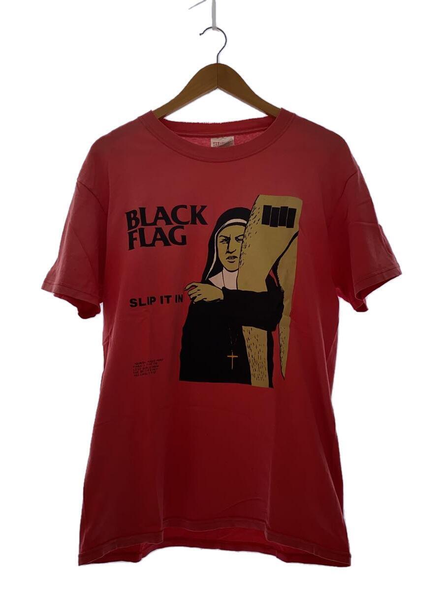 Hanes◆00s/BLACK FLAG/バンドTシャツ/SLIP IT IN/Tシャツ/M/コットン/PNK_画像1