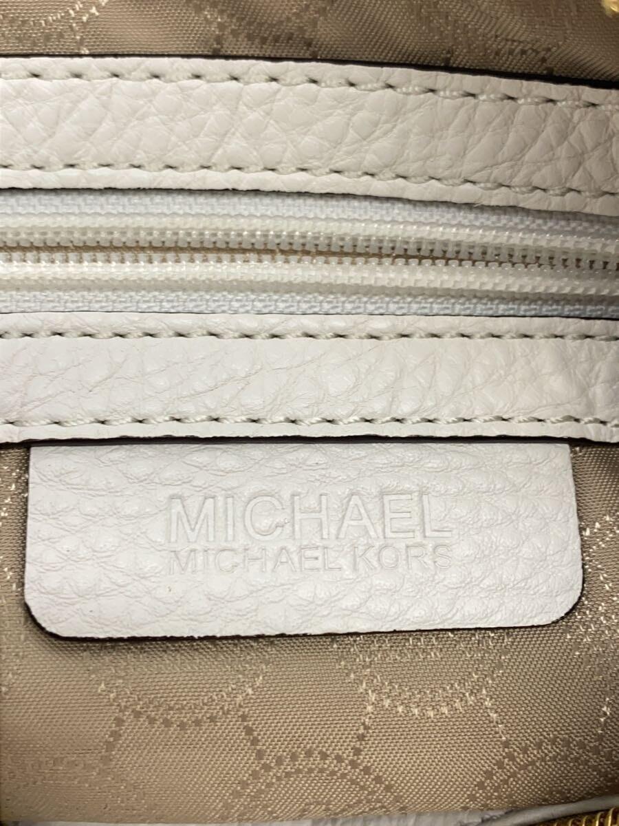 MICHAEL KORS◆ショルダーバッグ/レザー/WHT_画像5