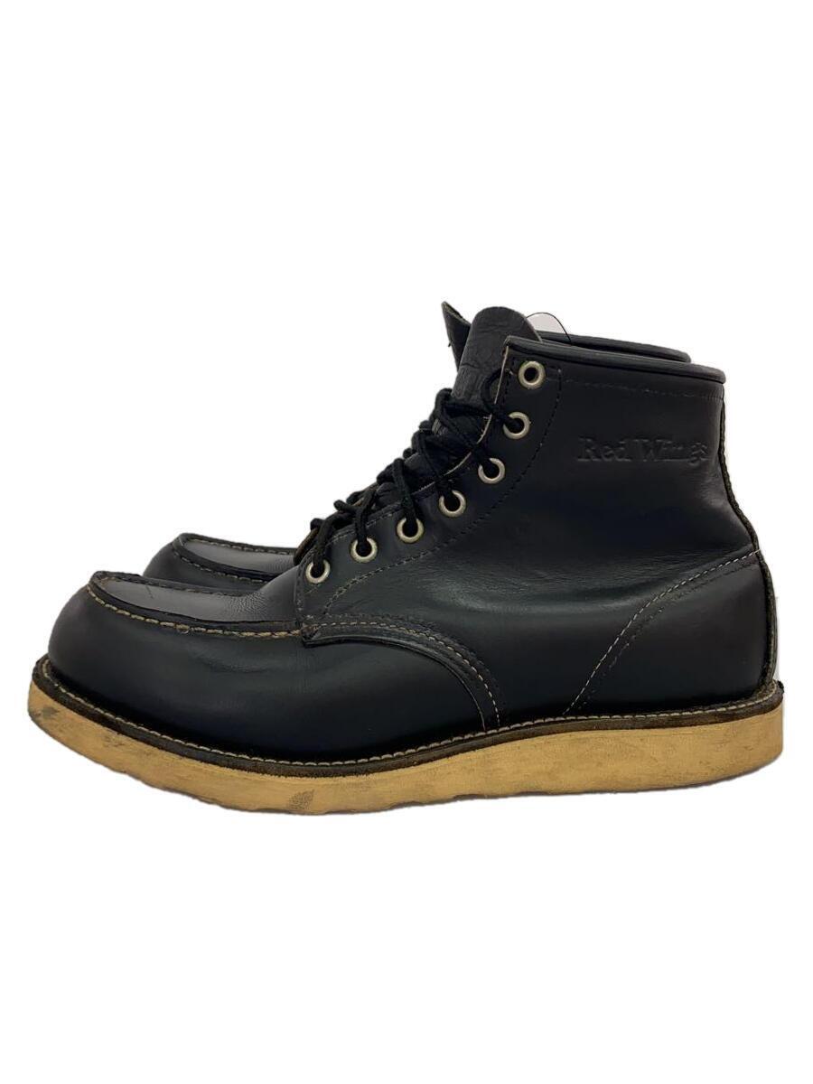 RED WING◆レースアップブーツ/US9/BLK/レザー_画像1