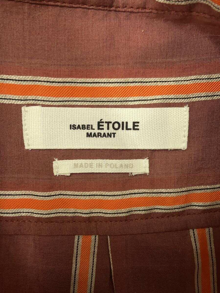 ISABEL MARANT ETOILE◆19SS/シャツワンピース/36/コットン/RED/ストライプ/19P021E_画像3