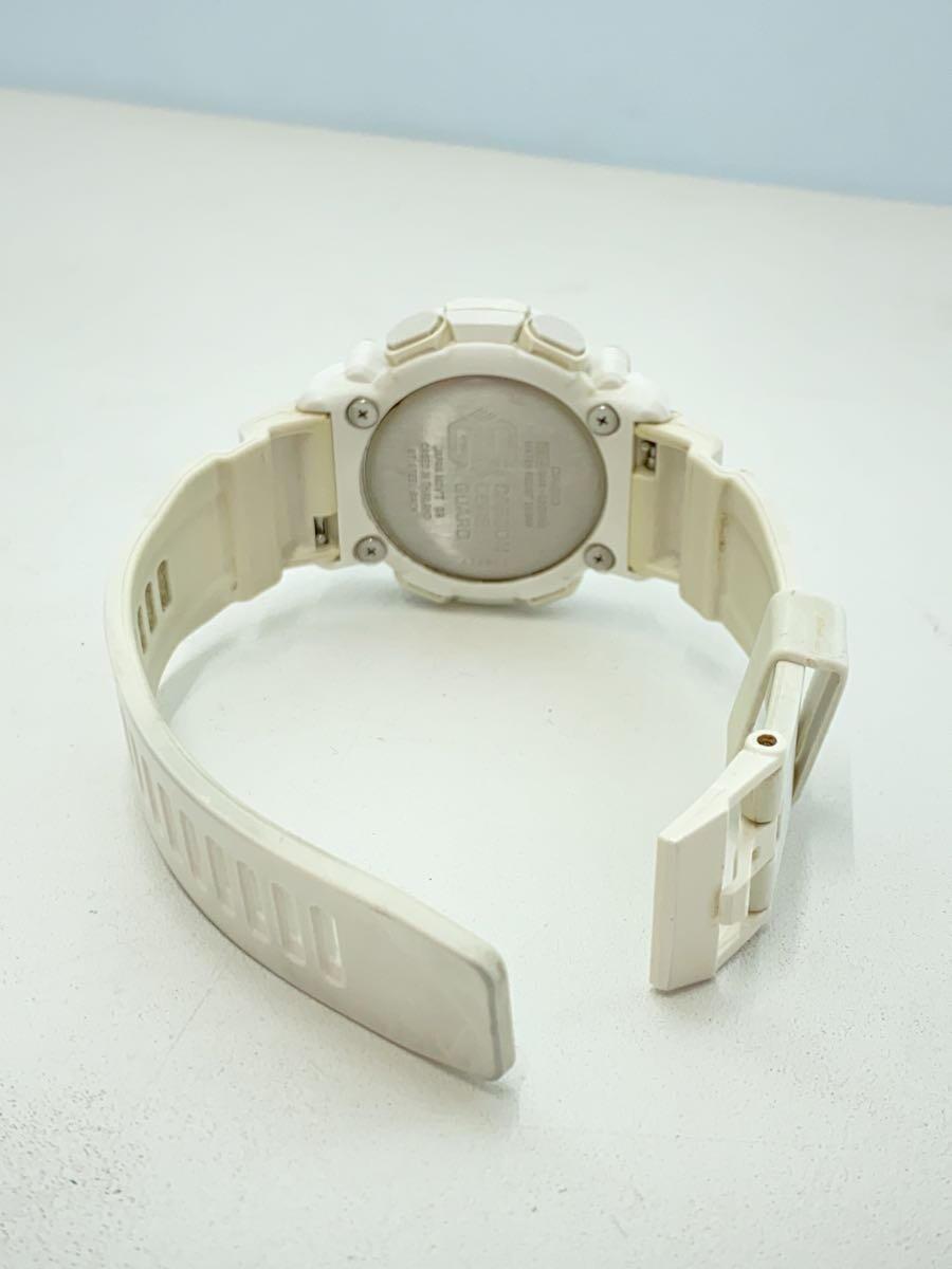 CASIO◆クォーツ腕時計_G-SHOCK/アナログ/-/WHT/WHT_画像4