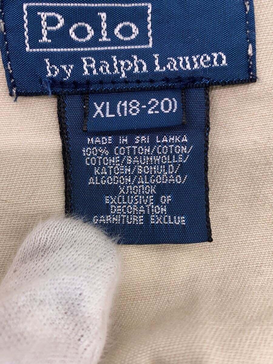 POLO RALPH LAUREN◆ジャケット/スウィングトップ/ジップアップジャケット/XL/コットン/BEG/無地_画像4