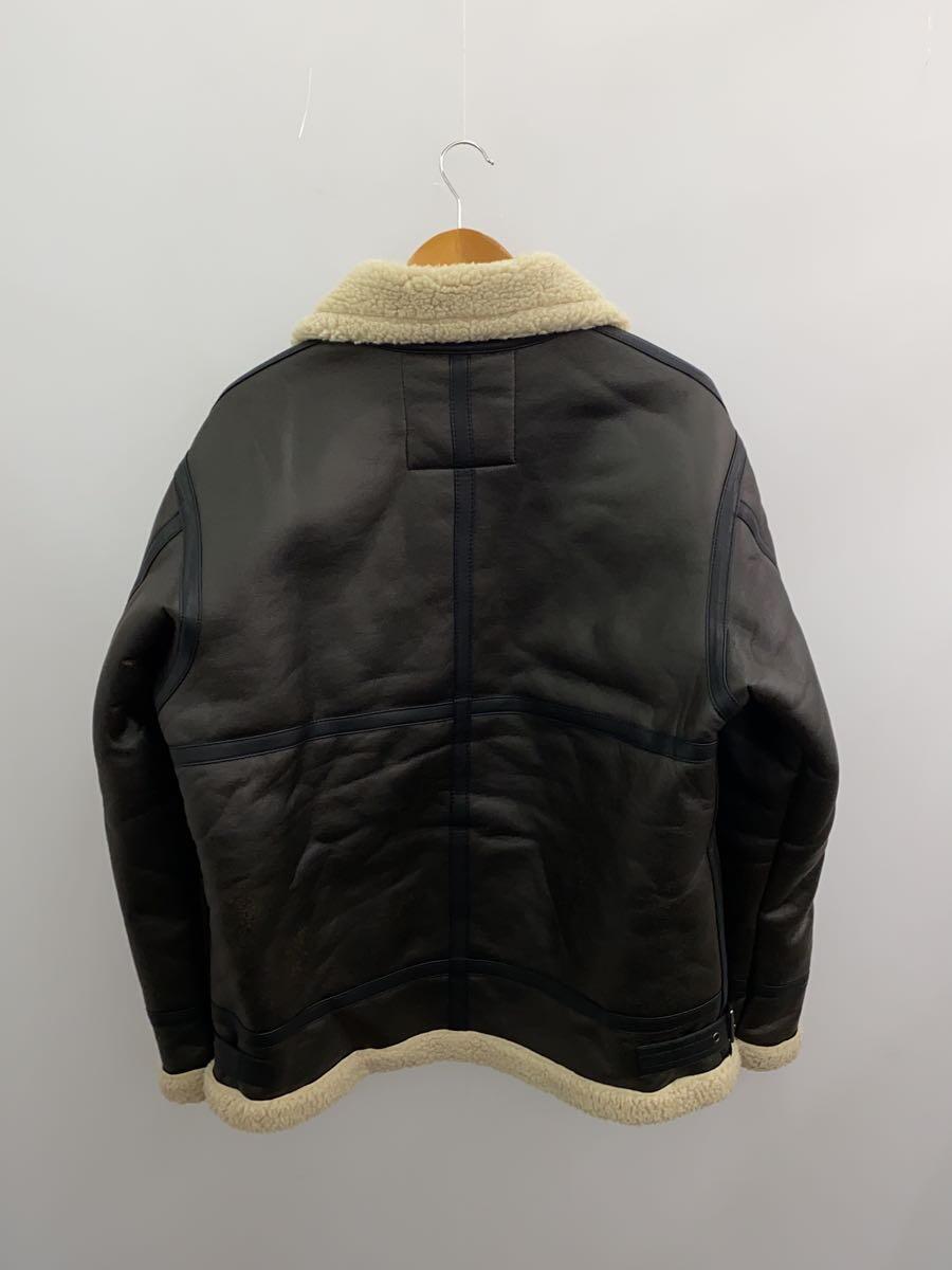 ALPHA INDUSTRIES◆フライトジャケット/ボア/レザージャケット/ブルゾン/L/フェイクレザー/BLK/ta1548-275_画像2