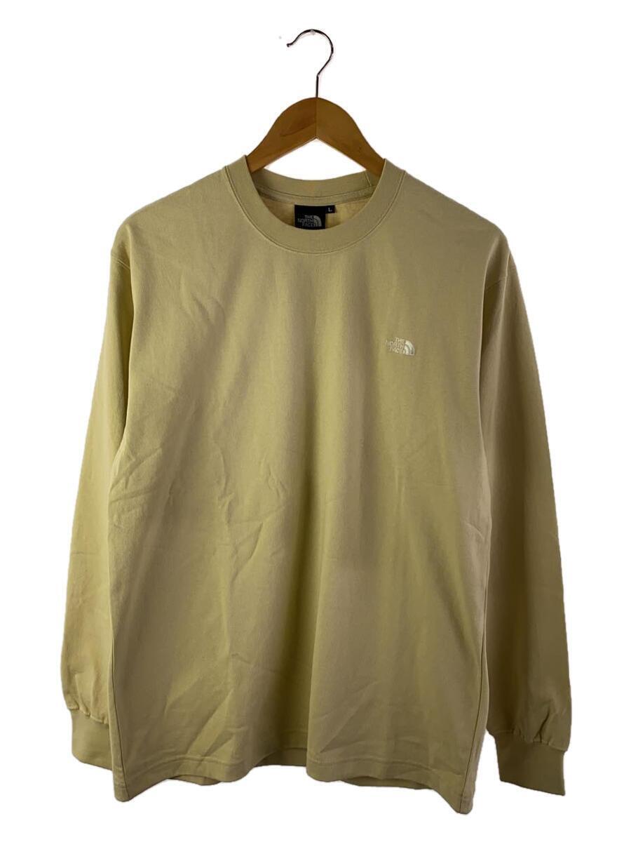 THE NORTH FACE◆L/S NUPTSE COTTON TEE_ロングスリーブヌプシコットンティー/L/コットン/IVO/無地_画像1