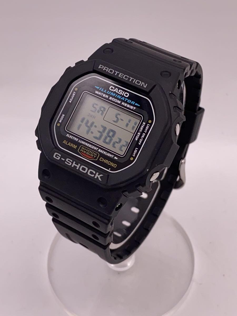 CASIO◆クォーツ腕時計/デジタル/GRY/BLK/DW5600E/箱、付属品無し_画像2