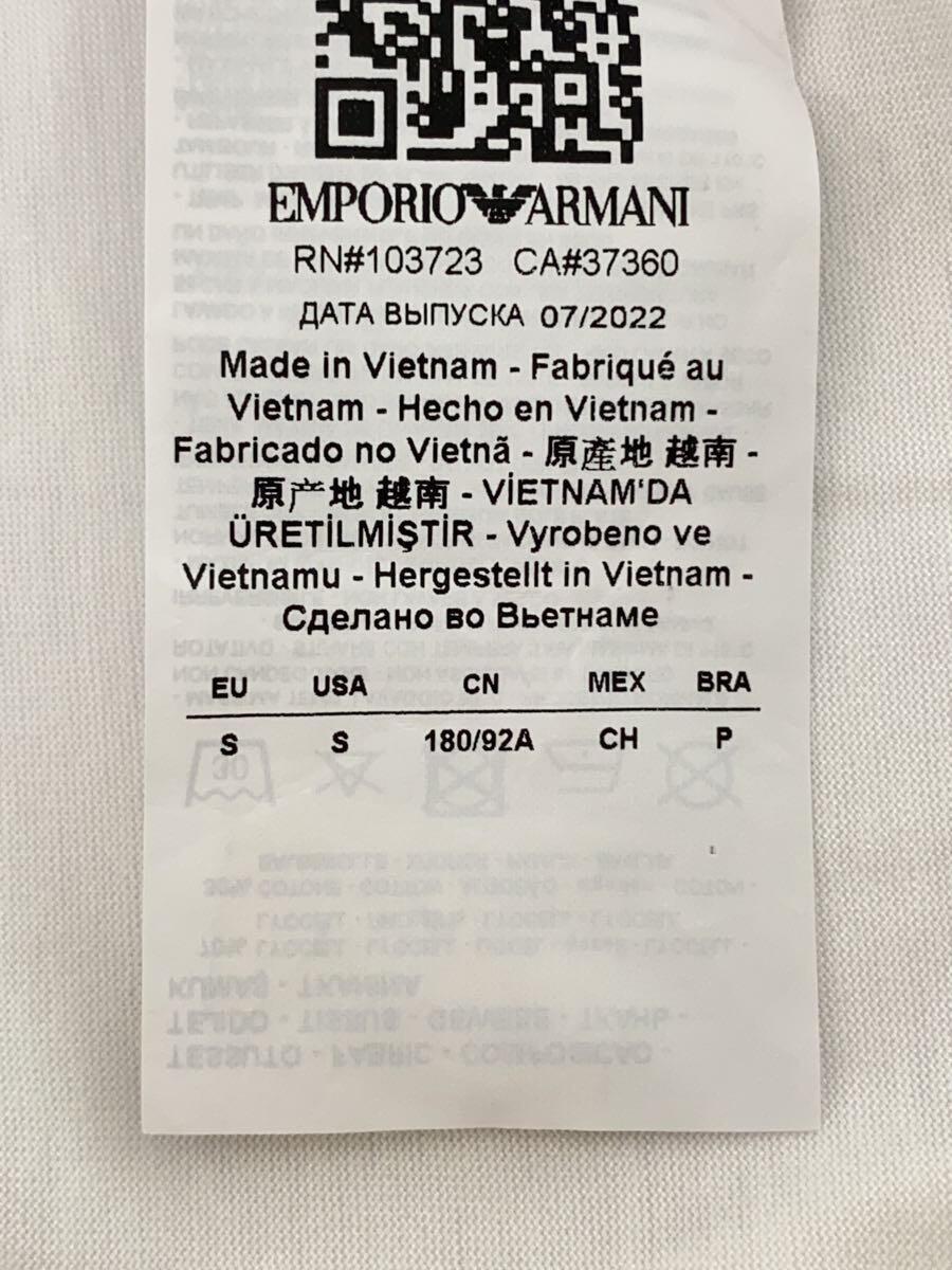 EMPORIO ARMANI◆Tシャツ/S/コットン/ホワイト/8N1TN5/猿_画像4