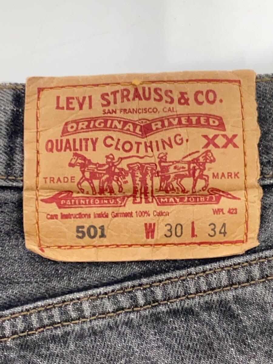 Levi’s◆00s/先染め/フィリピン製/ストレートパンツ/30/コットン/BLK/501-0600_画像7