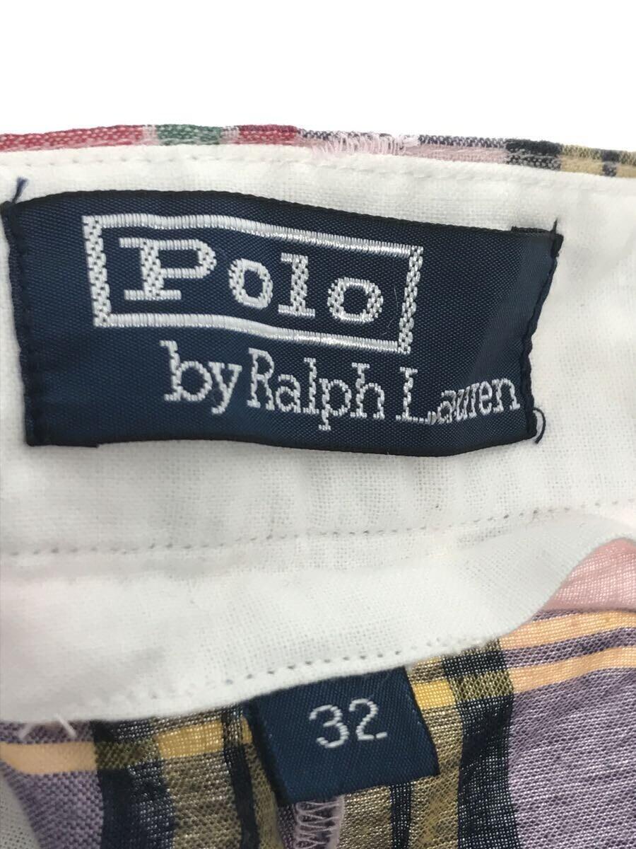 POLO RALPH LAUREN◆ショートパンツ/32/コットン/PNK/チェック//_画像4