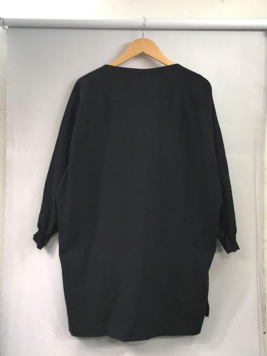 YLEVE◆21AW TWIST YARN COTTON TUNIC/FREE/コットン/BLK/168-1266023//_画像2