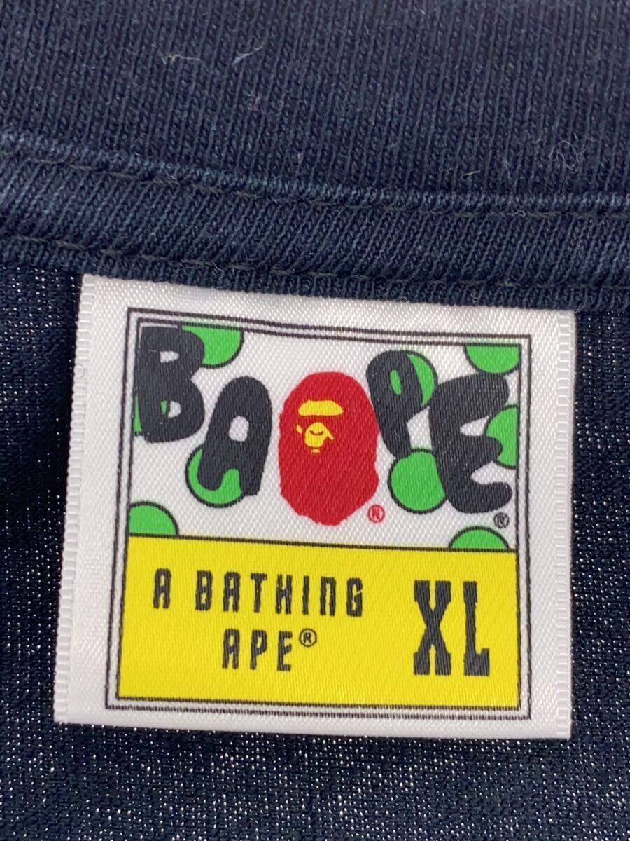 A BATHING APE◆Tシャツ/XL/コットン/BLK/プリント/001TEG301009X_画像3