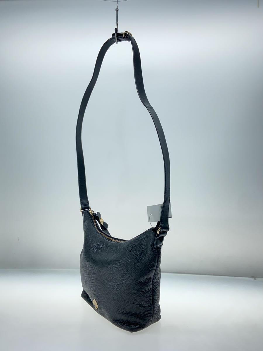 kate spade new york◆ショルダーバッグ/レザー/BLK/無地//_画像2