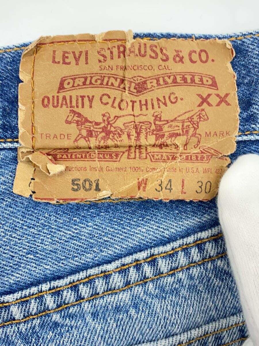 Levi’s◆ボトム/34/デニム/IDG/501-0115//_画像4