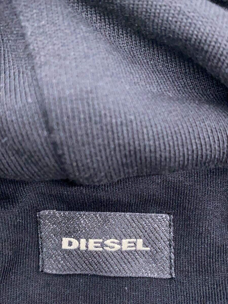 DIESEL◆袖レザー切替ダブルジップパーカー/ジップパーカー/S/コットン/BLK//_画像3