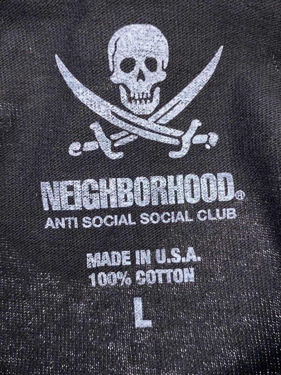 NEIGHBORHOOD◆長袖Tシャツ/L/コットン/BLK/プリント/192GEASN-LTM01S_画像3