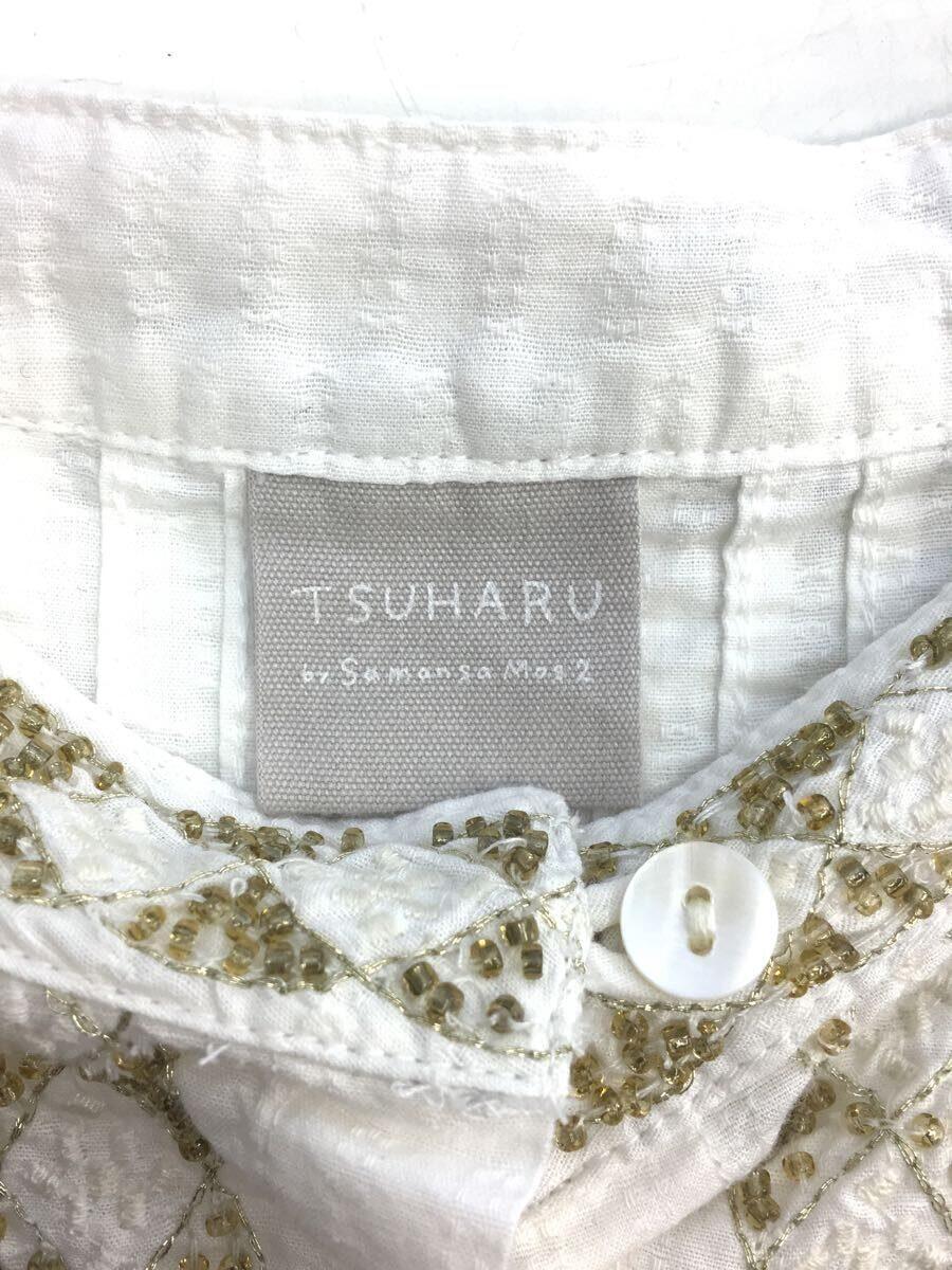 TSUHARU by Samansa Mos2◆ビーズ刺繍長袖ブラウス/FREE/コットン/WHT/FIZ-1710803_画像3