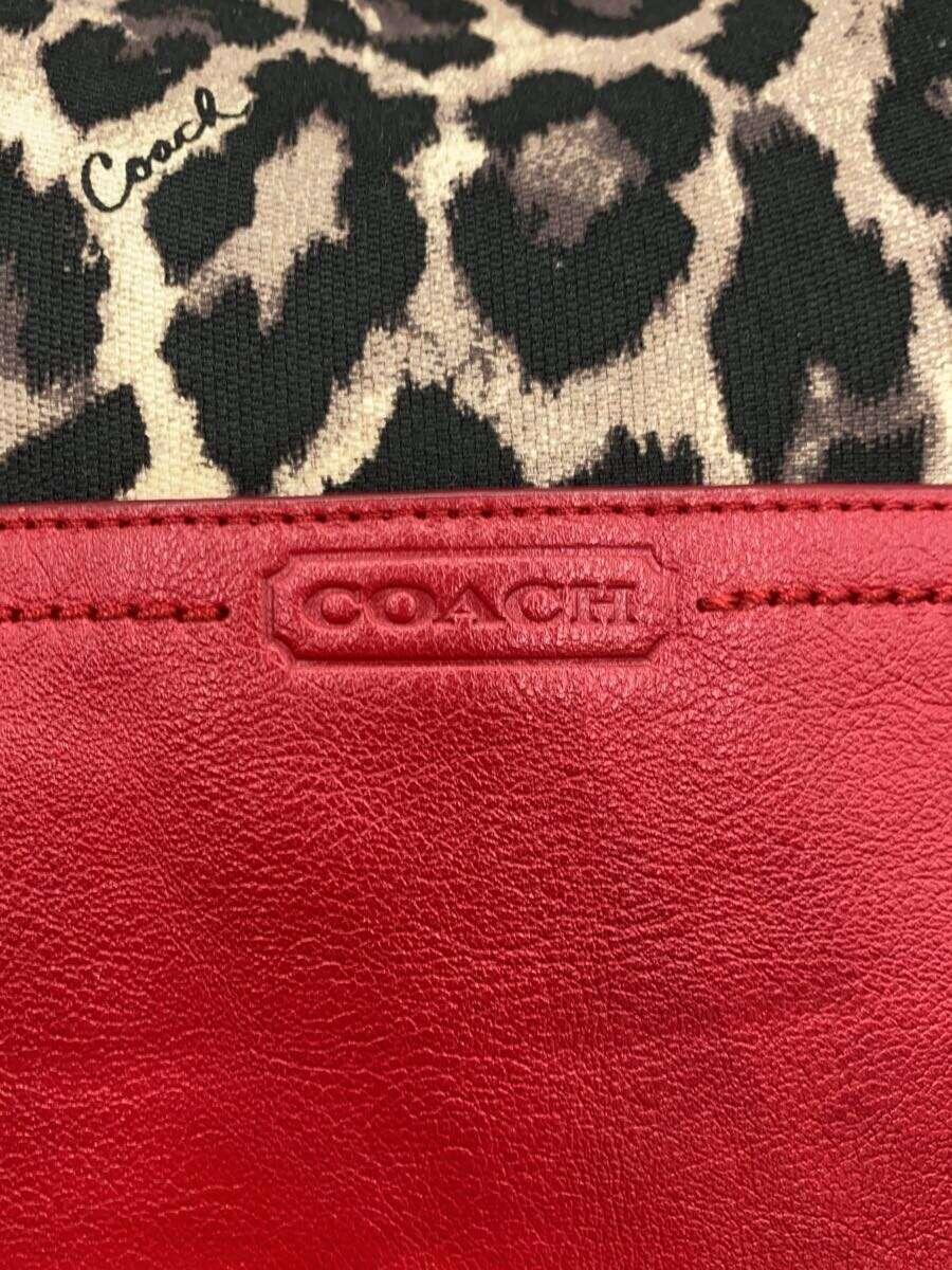 COACH◆ショルダーバッグ/レザー/レッド/アニマル/E1376-F23266_画像5