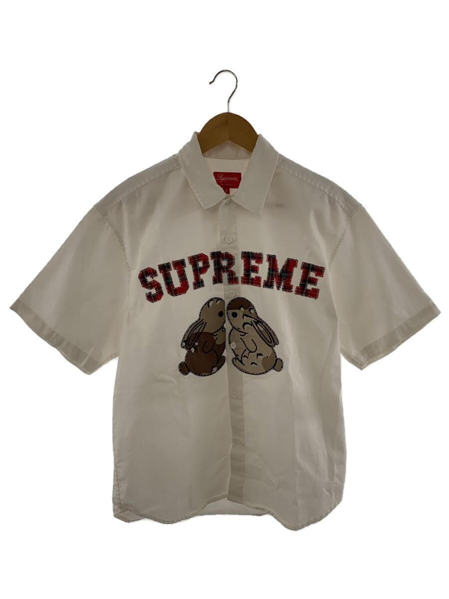 Supreme◆23SS/Bunnies S/S Work Shirt/半袖シャツ/S/コットン/WHT_画像1