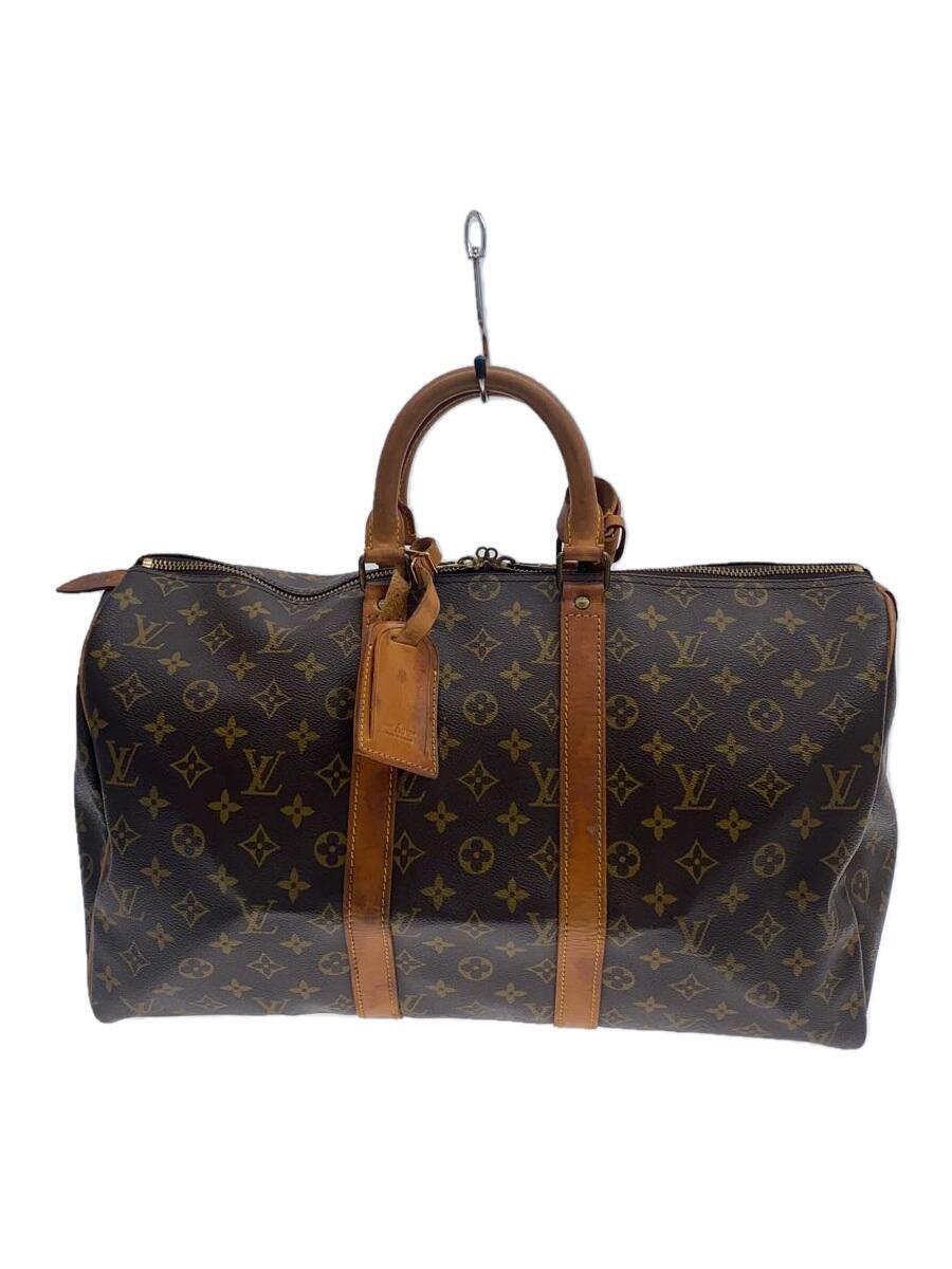 LOUIS VUITTON◆キーポル50_モノグラム・キャンバス_BRW/PVC/BRW_画像1