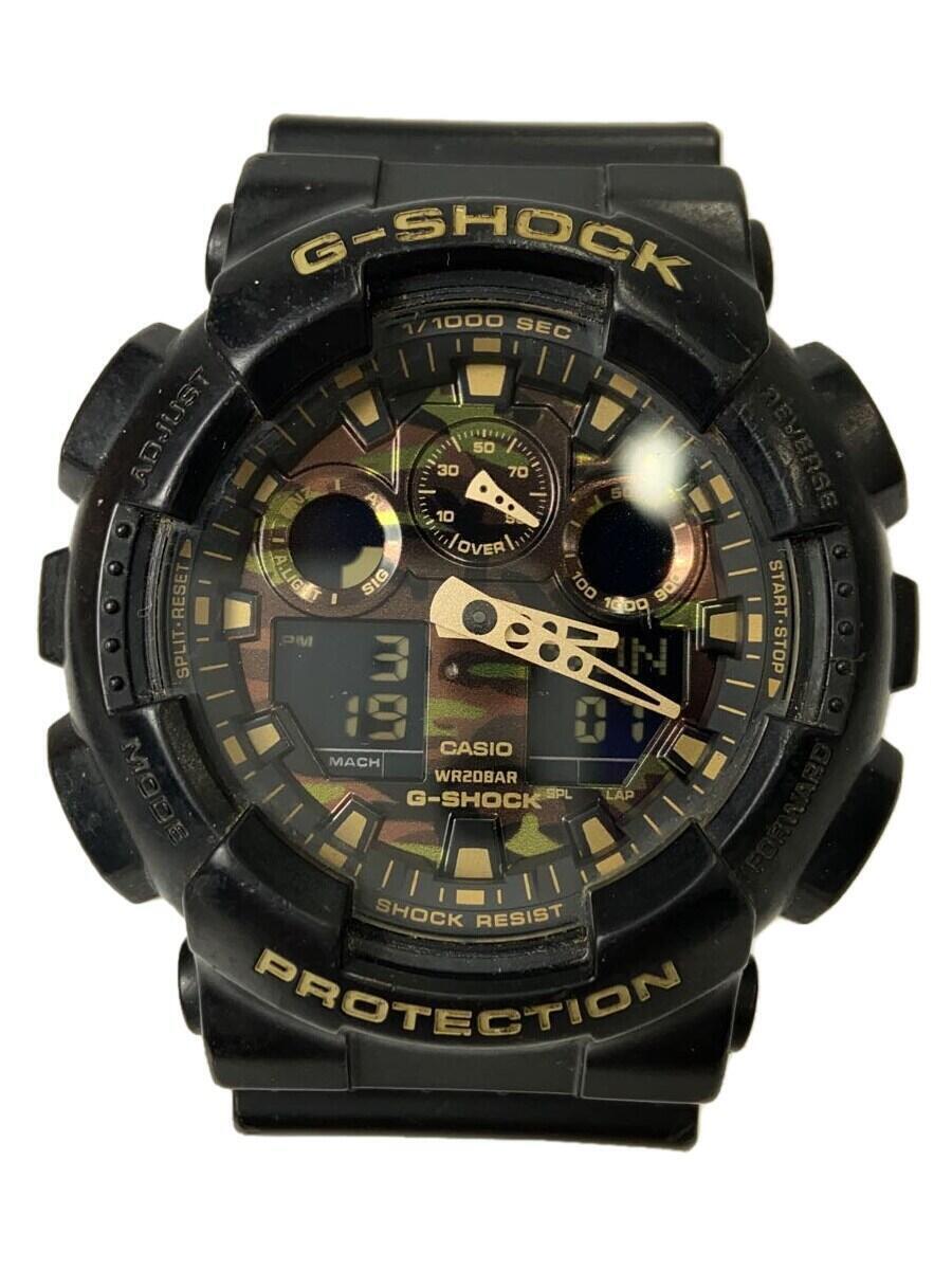 CASIO◆クォーツ腕時計・G-SHOCK/デジアナ/BLK_画像1