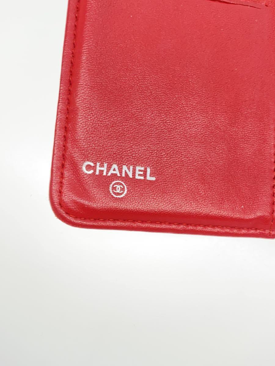 CHANEL◆マトラッセ/ラムスキン/長財布/羊革/RED/レディース_画像3